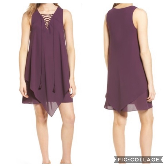 Chelsea28 Dresses & Skirts - CHELSEA 28 Burgundy sleeveless tie dress XXS